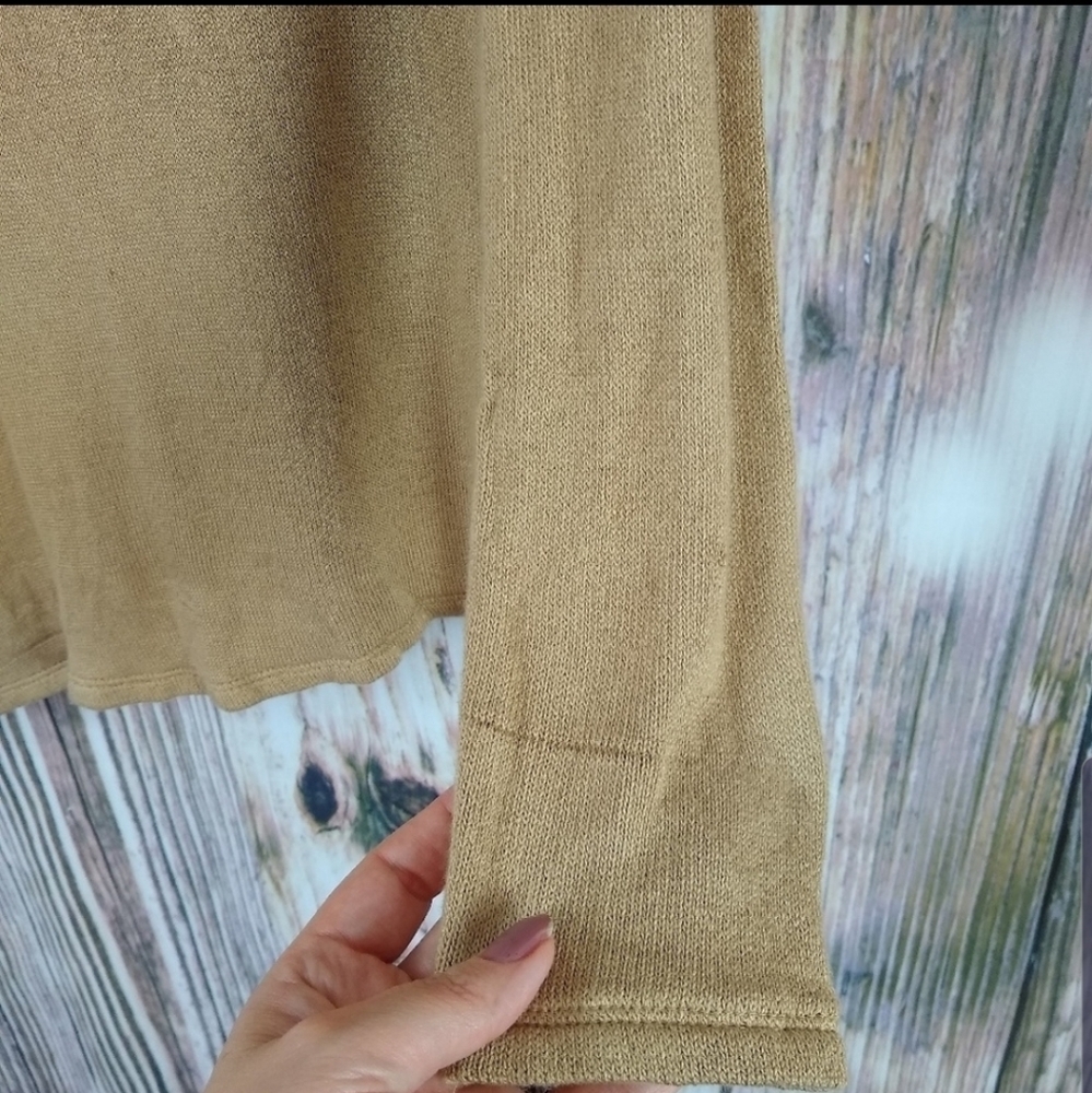 TOPSHOP Tan Soft Knit Keyhole Back Lightweight Top Size 6 NWT - Picture 8 of 8